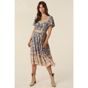 Spell Mossy Midi Dress Evening BNWT